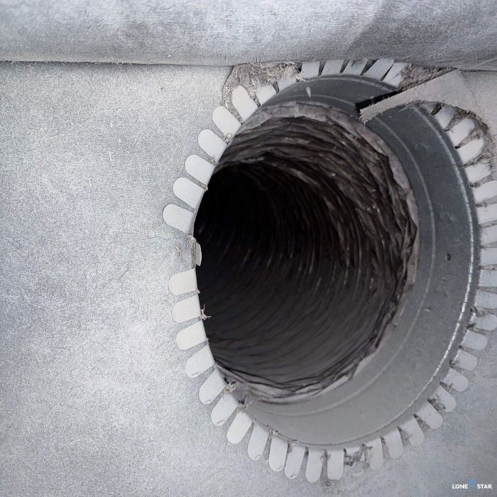 Mold contamination inside residential air duct vent in Houston